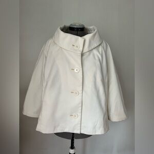 Harve Benard Cream A-line jacket